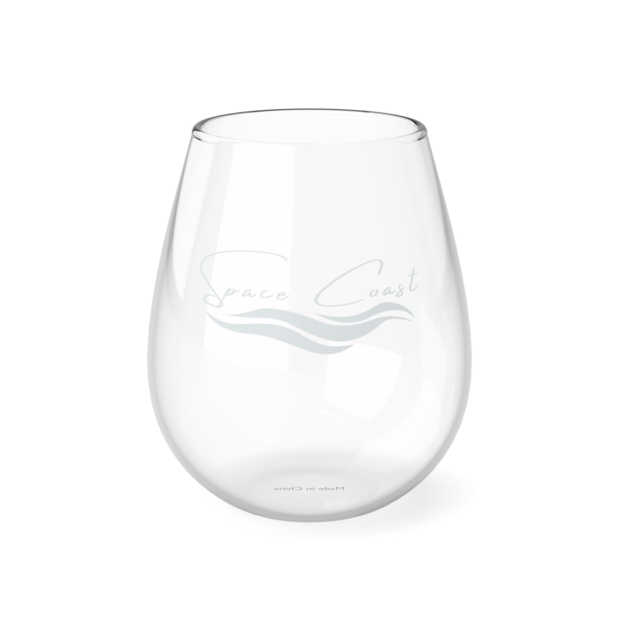 White Rattan Stemless Wine Glass