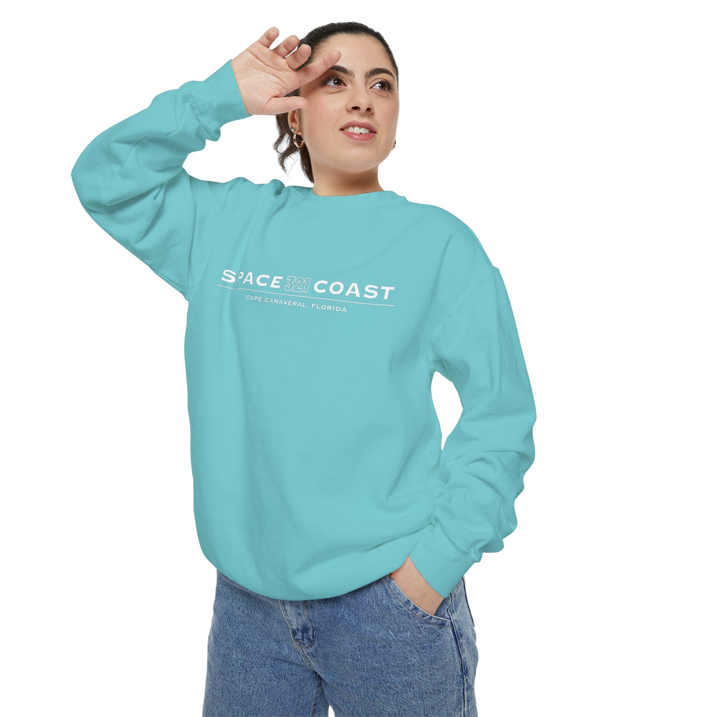 Space Coast 321 Unisex Garment-Dyed Sweatshirt