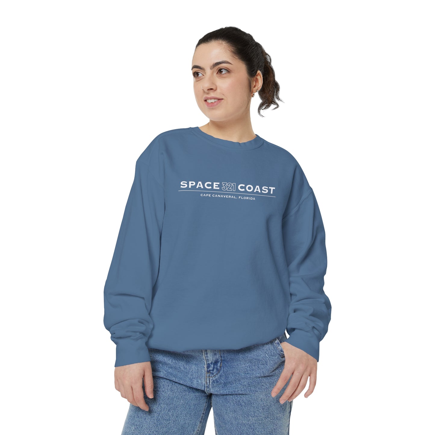 Space Coast 321 Unisex Garment-Dyed Sweatshirt