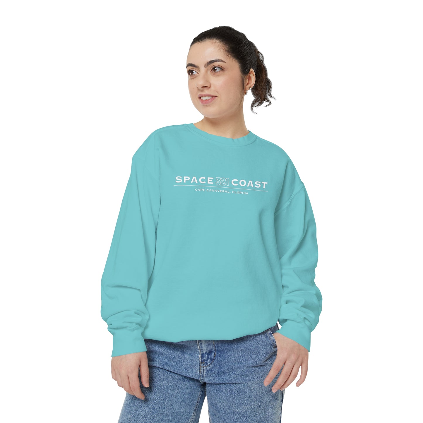 Space Coast 321 Unisex Garment-Dyed Sweatshirt