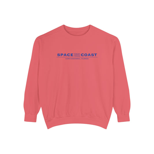 Space Coast 321 Unisex Garment-Dyed Sweatshirt Navy