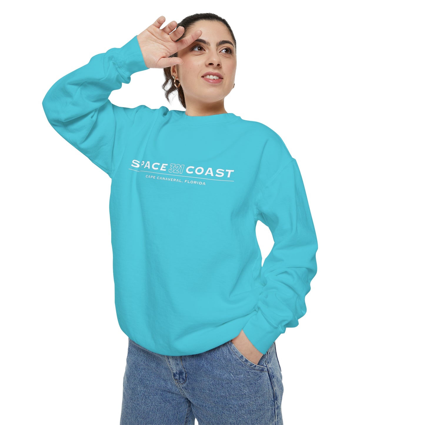 Space Coast 321 Unisex Garment-Dyed Sweatshirt