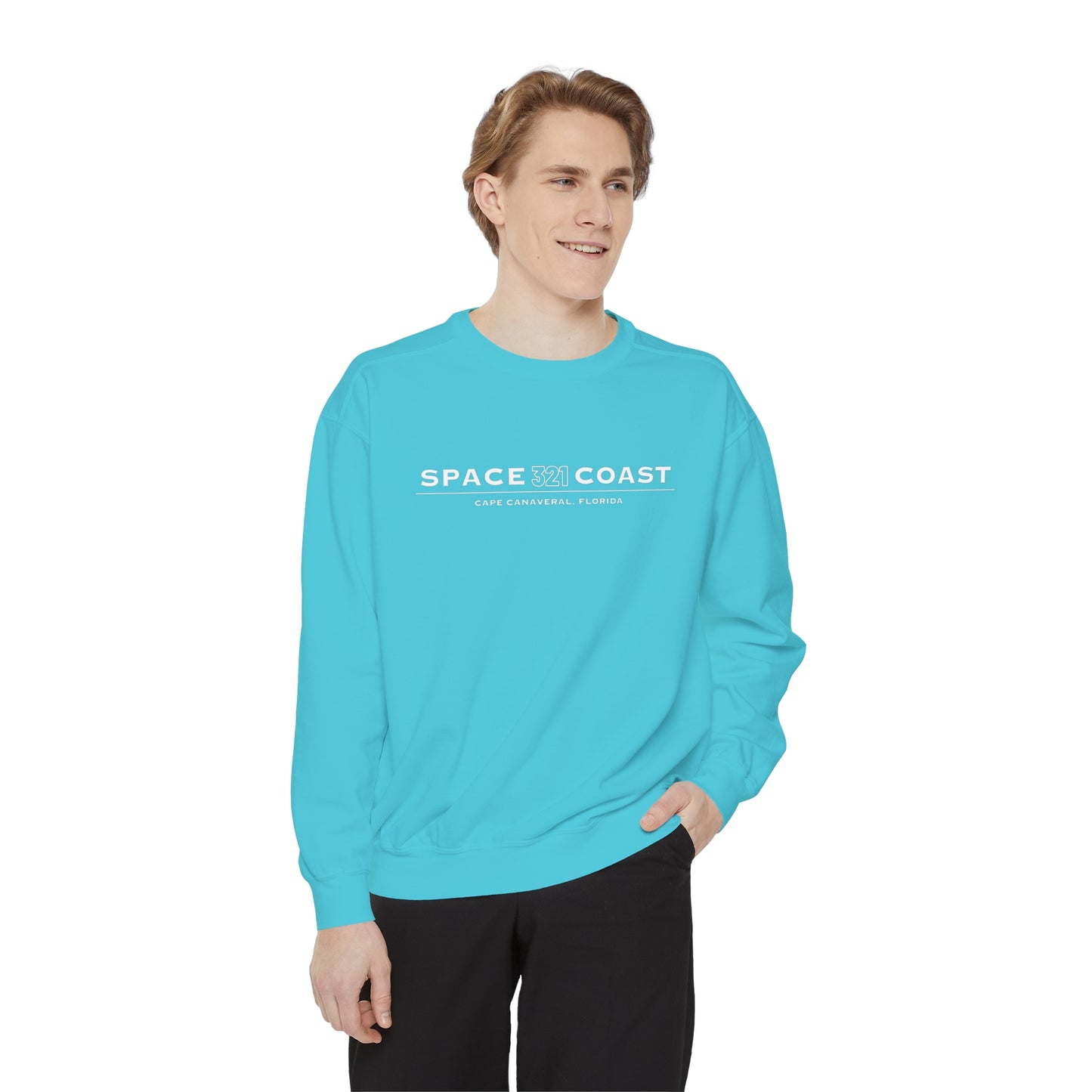 Space Coast 321 Unisex Garment-Dyed Sweatshirt