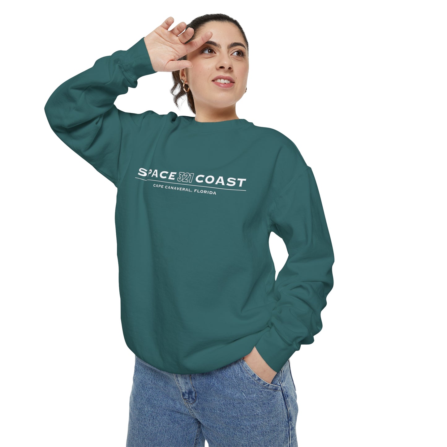 Space Coast 321 Unisex Garment-Dyed Sweatshirt