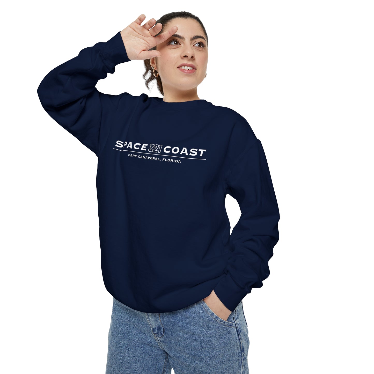 Space Coast 321 Unisex Garment-Dyed Sweatshirt