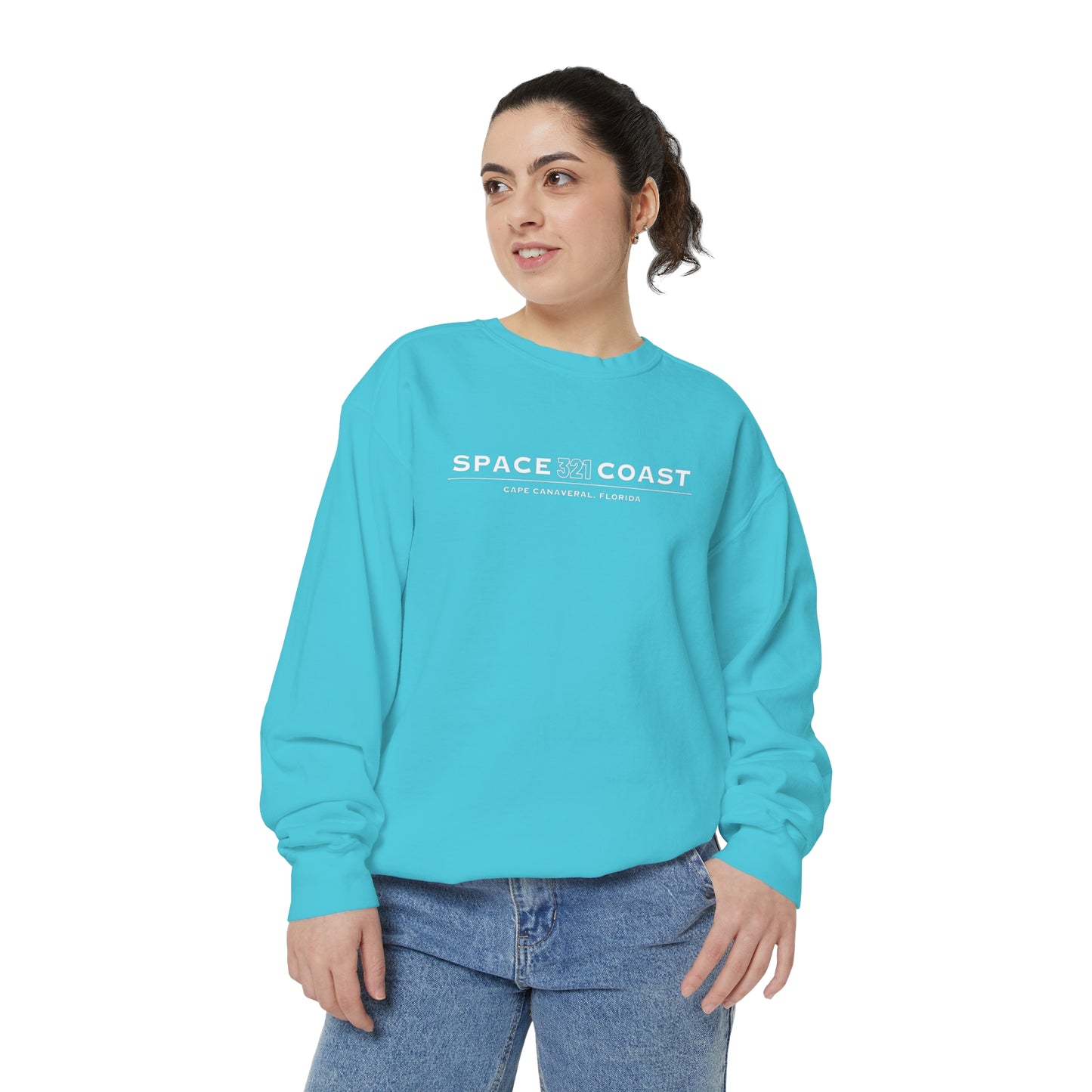 Space Coast 321 Unisex Garment-Dyed Sweatshirt