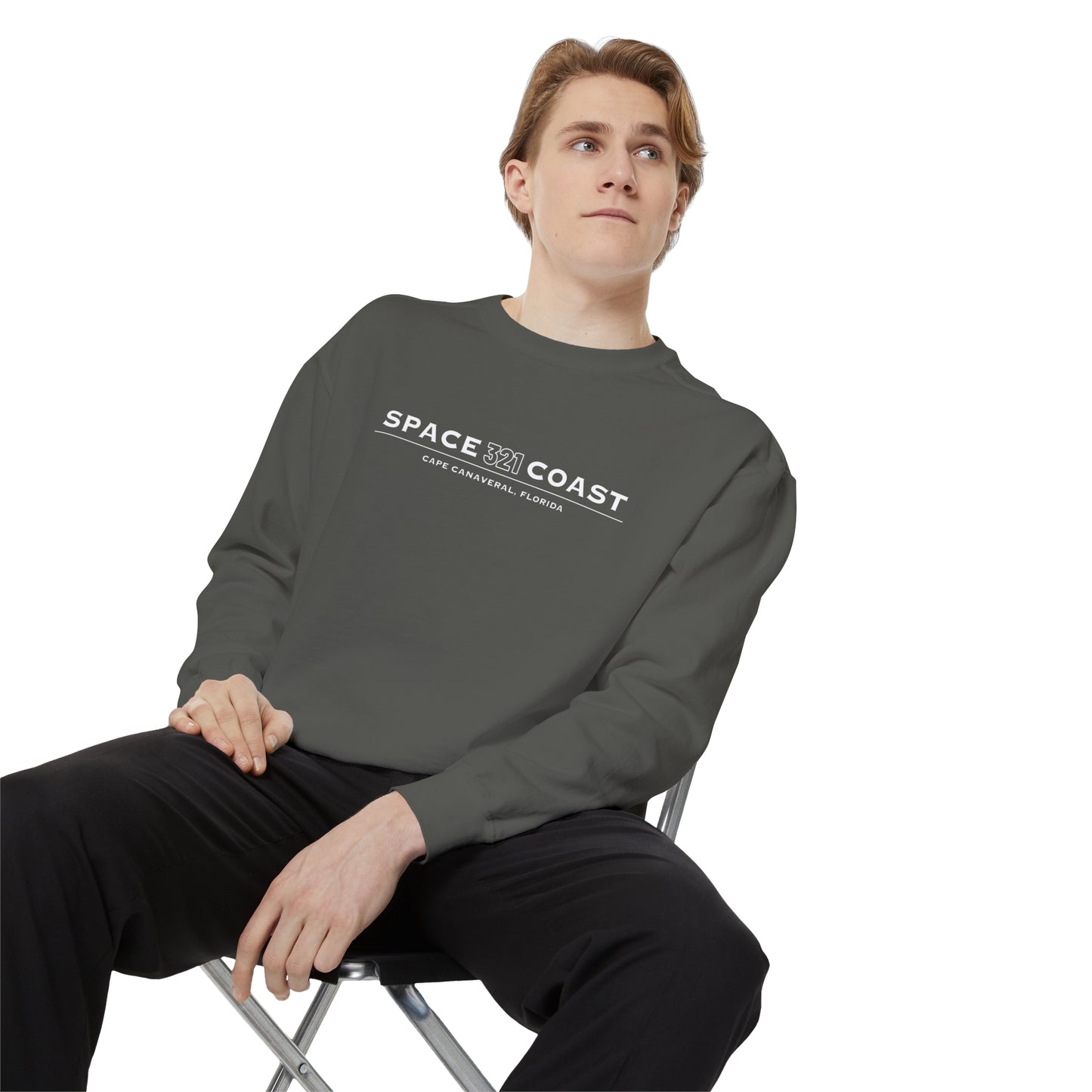 Space Coast 321 Unisex Garment-Dyed Sweatshirt