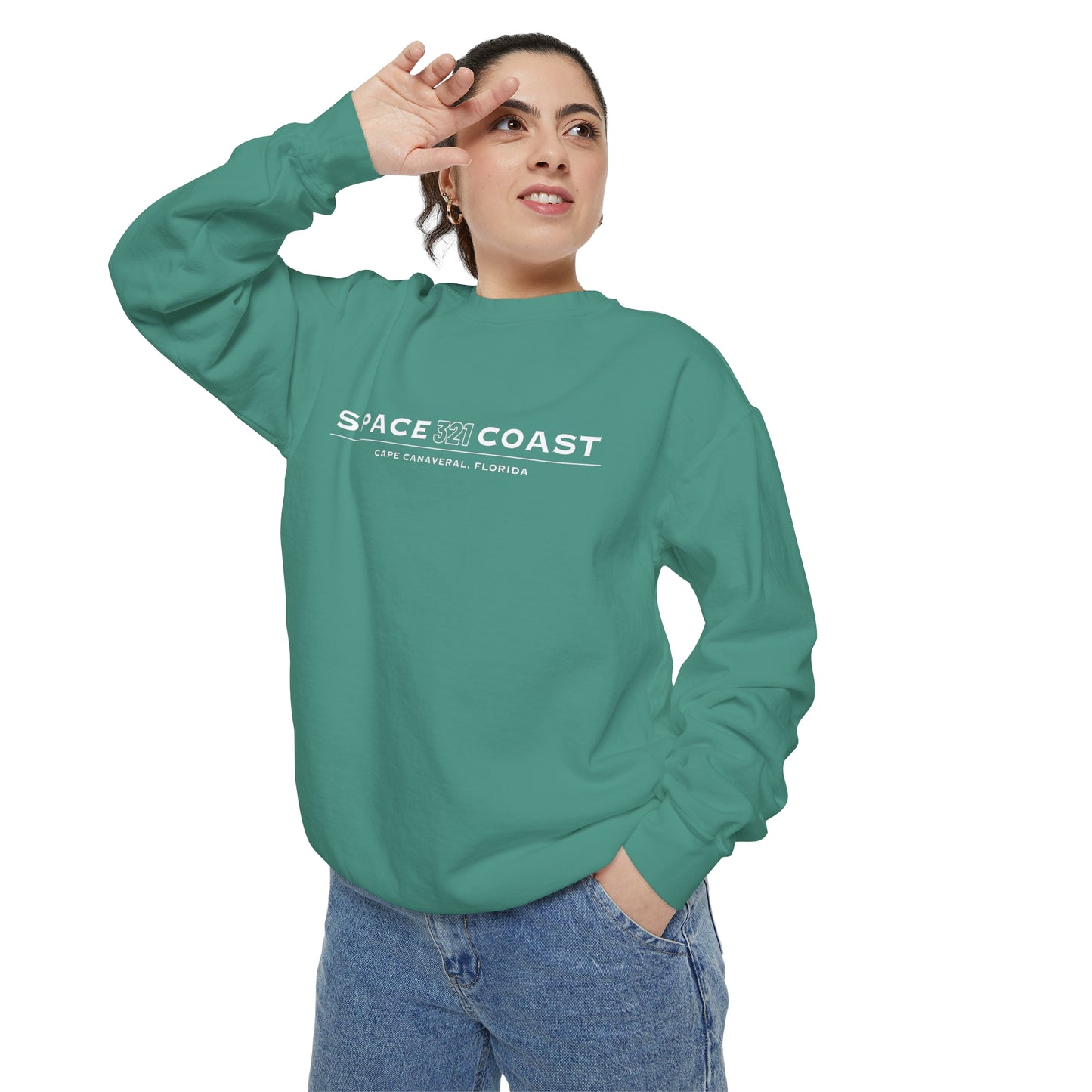 Space Coast 321 Unisex Garment-Dyed Sweatshirt