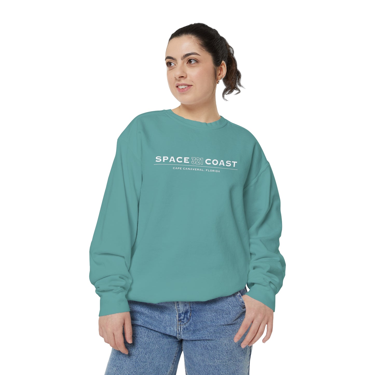 Space Coast 321 Unisex Garment-Dyed Sweatshirt