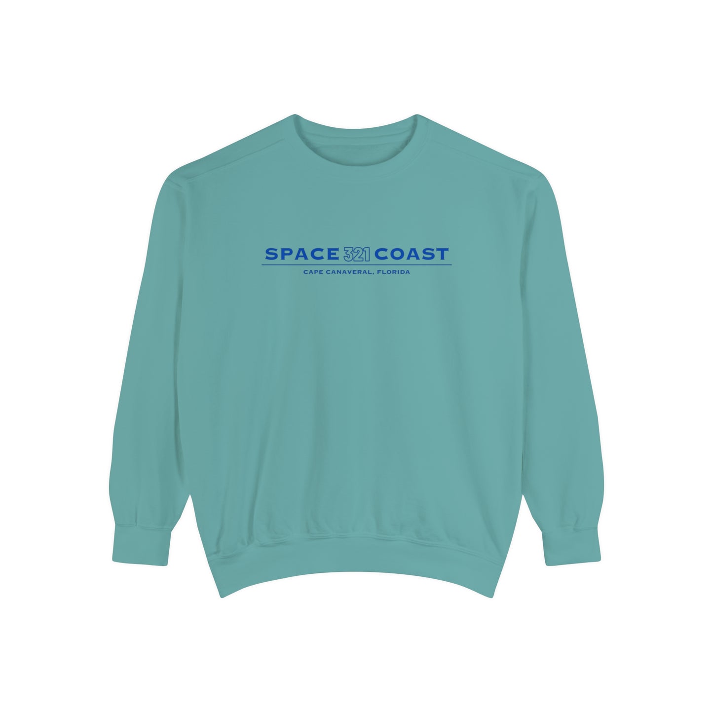 Space Coast 321 Unisex Garment-Dyed Sweatshirt Navy