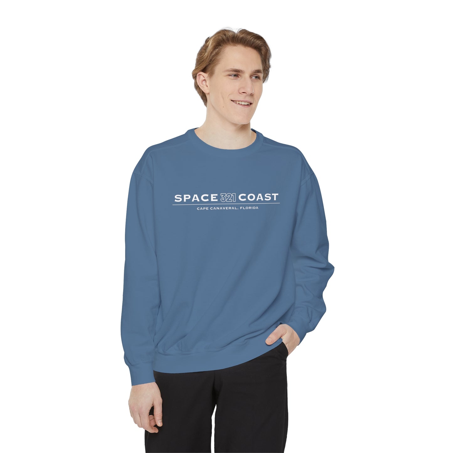 Space Coast 321 Unisex Garment-Dyed Sweatshirt