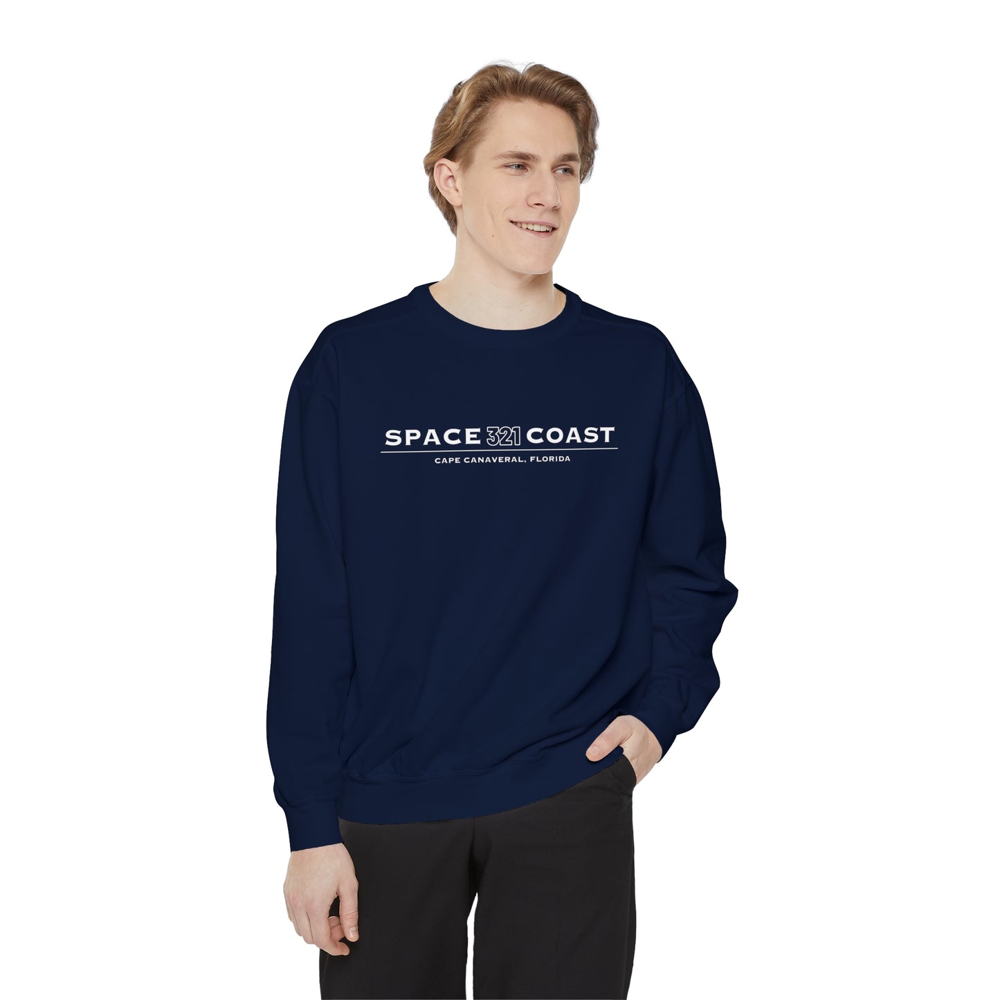 Space Coast 321 Unisex Garment-Dyed Sweatshirt