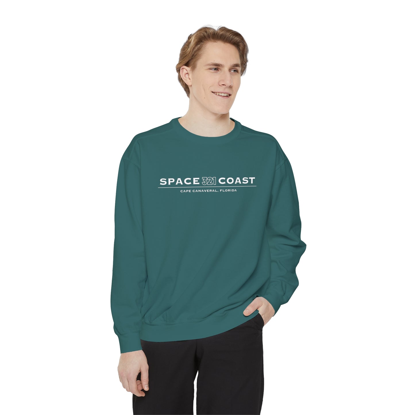 Space Coast 321 Unisex Garment-Dyed Sweatshirt