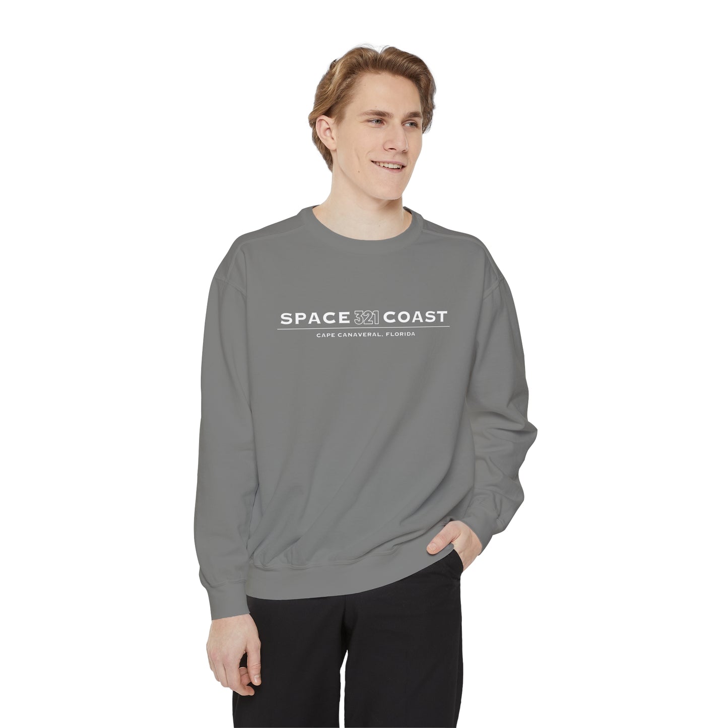 Space Coast 321 Unisex Garment-Dyed Sweatshirt