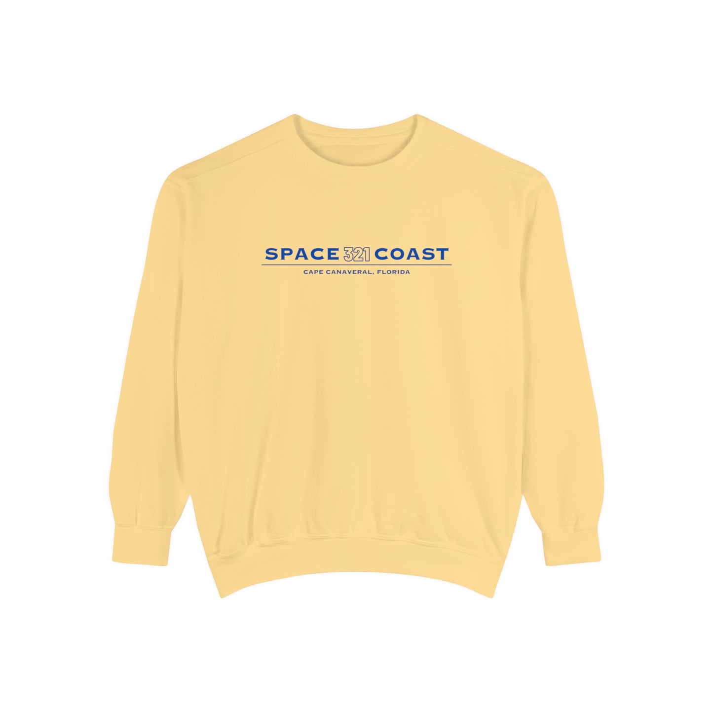 Space Coast 321 Unisex Garment-Dyed Sweatshirt Navy