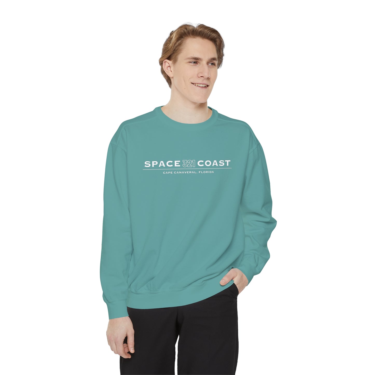 Space Coast 321 Unisex Garment-Dyed Sweatshirt