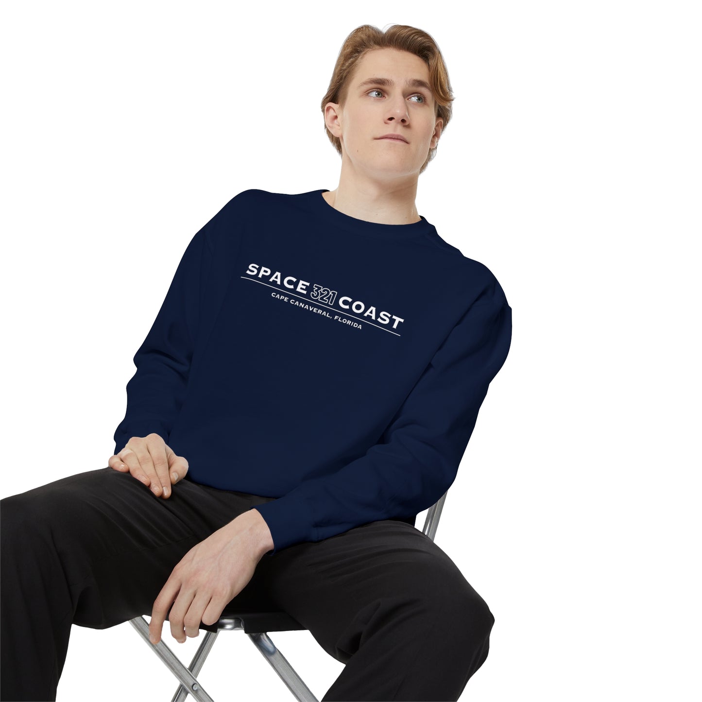 Space Coast 321 Unisex Garment-Dyed Sweatshirt