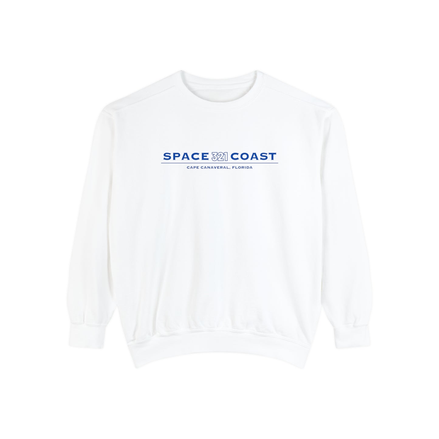 Space Coast 321 Unisex Garment-Dyed Sweatshirt Navy