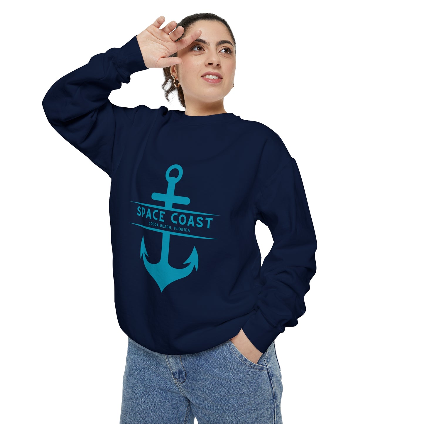 Cocoa Beach Anchor Unisex Garment-Dyed Sweatshirt