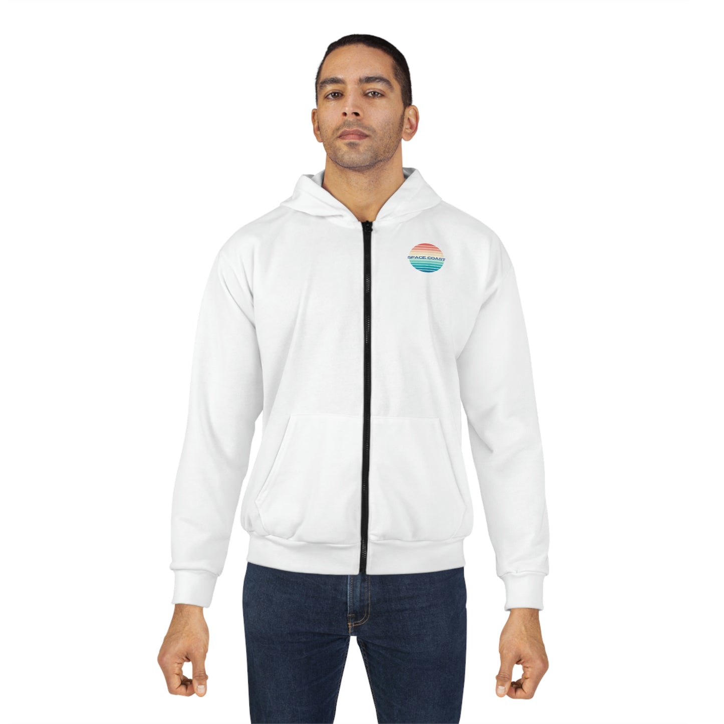 Space Coast Retro Unisex Zip Hoodie