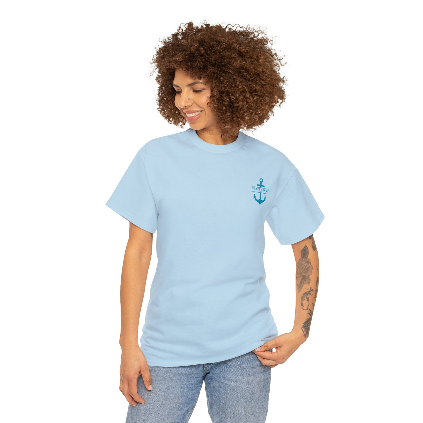 Space Coast Cape Canaveral Anchor Unisex Heavy Cotton Tee