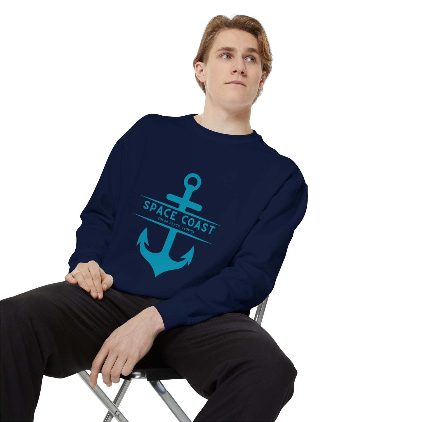 Cocoa Beach Anchor Unisex Garment-Dyed Sweatshirt