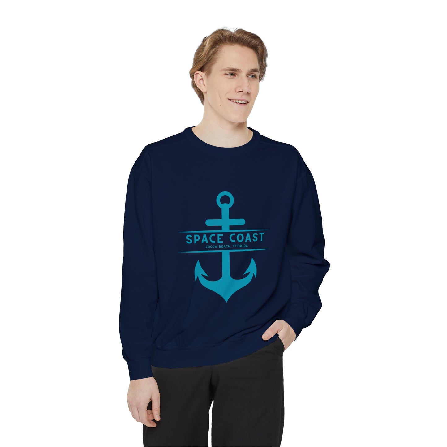 Cocoa Beach Anchor Unisex Garment-Dyed Sweatshirt