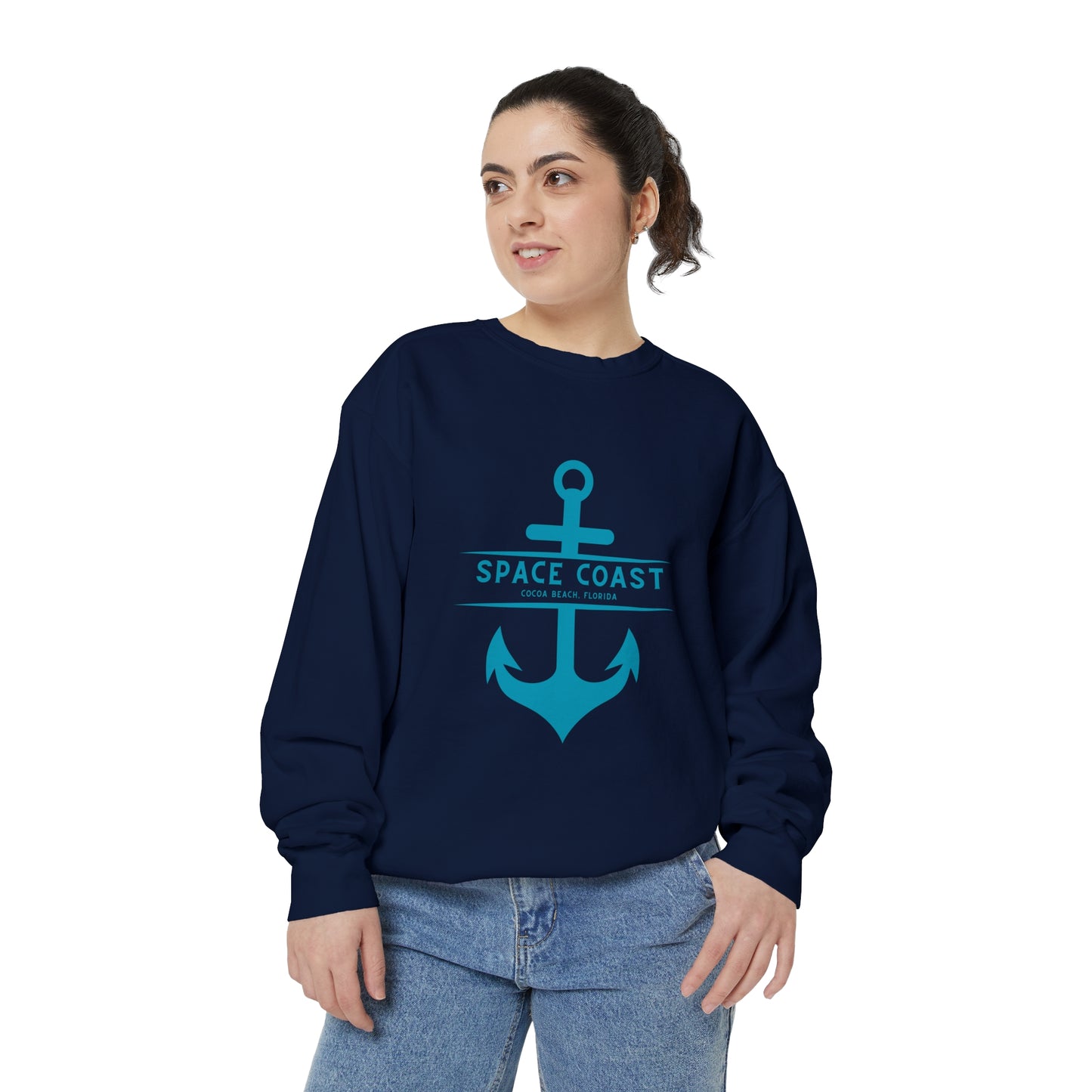 Cocoa Beach Anchor Unisex Garment-Dyed Sweatshirt