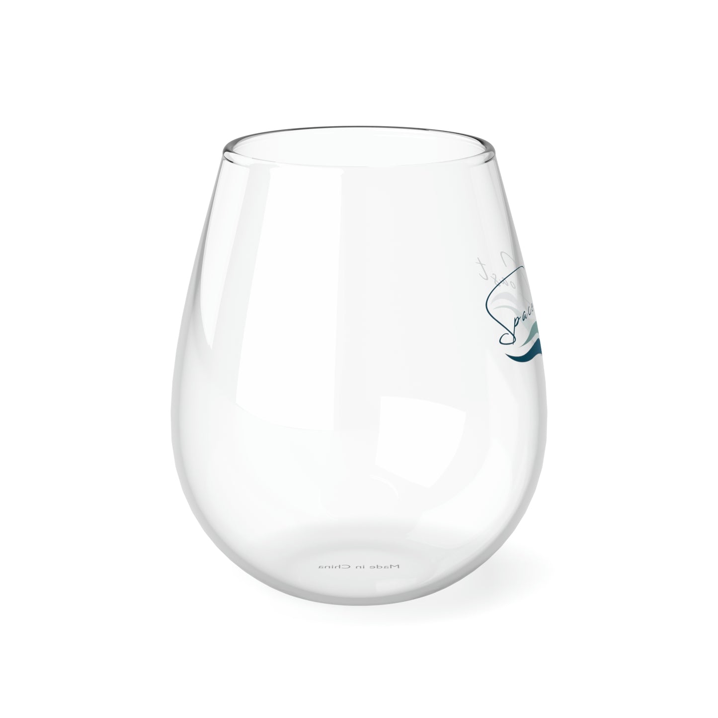 Space Coast Blue Stemless Wine Glass, 11.75oz