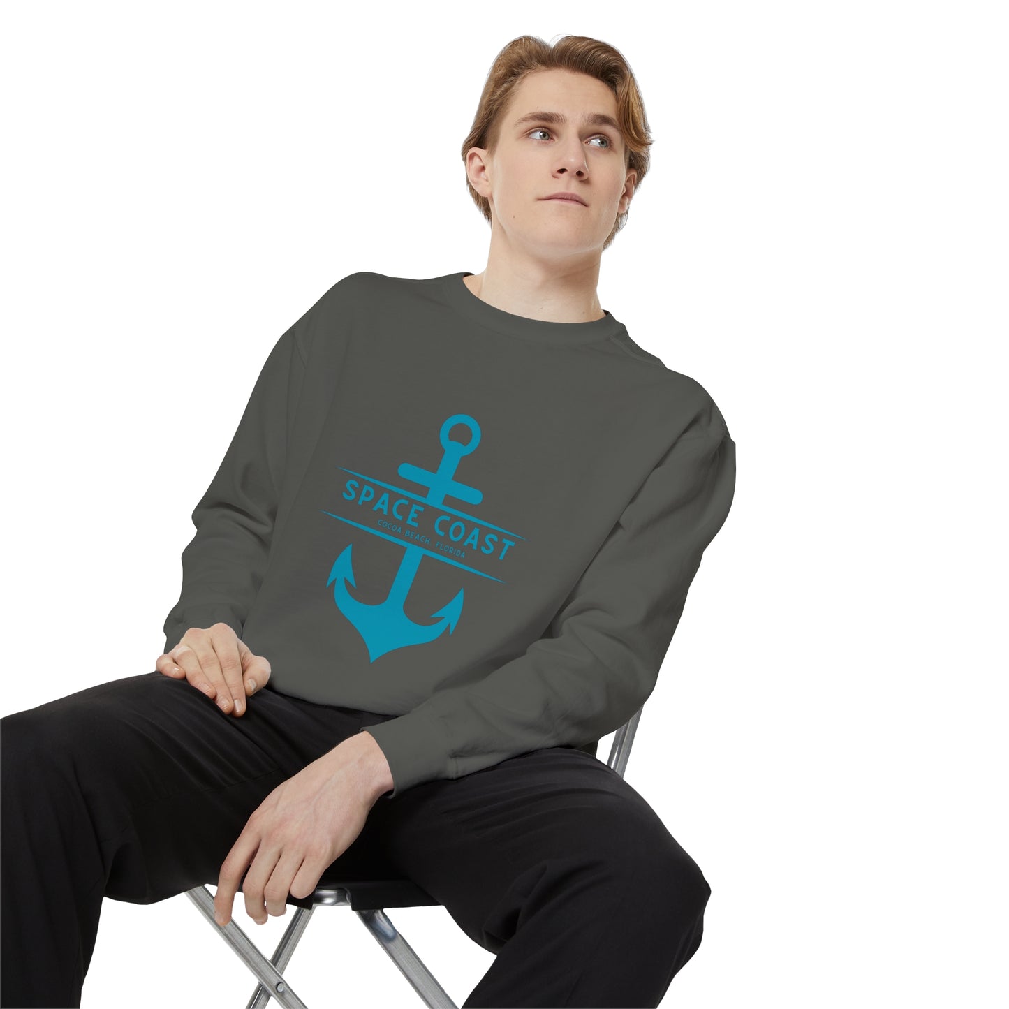 Cocoa Beach Anchor Unisex Garment-Dyed Sweatshirt