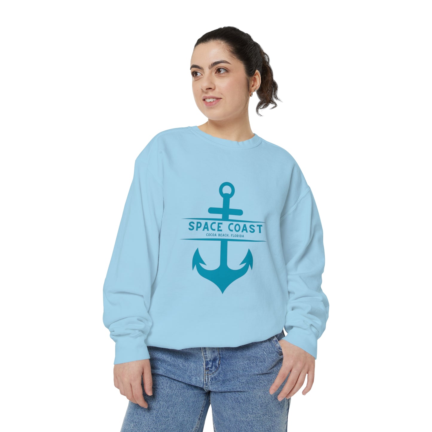 Cocoa Beach Anchor Unisex Garment-Dyed Sweatshirt