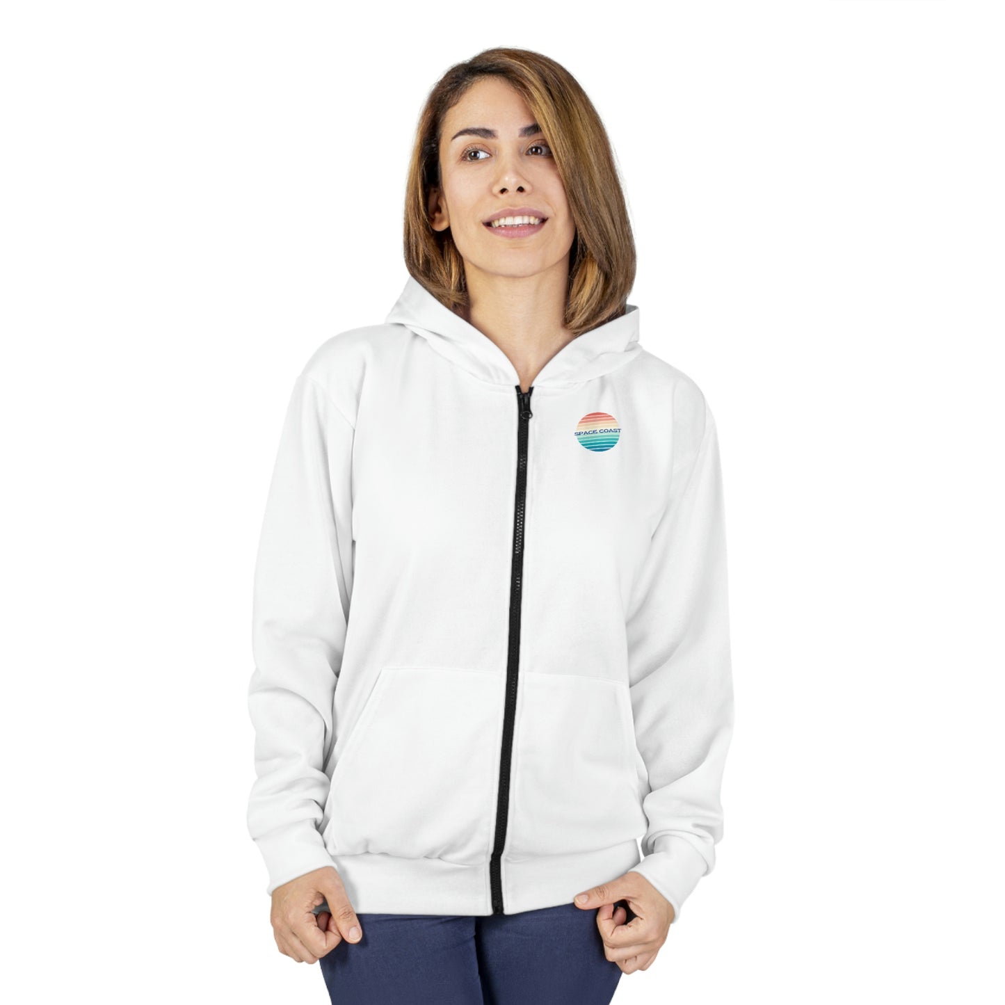 Space Coast Retro Unisex Zip Hoodie