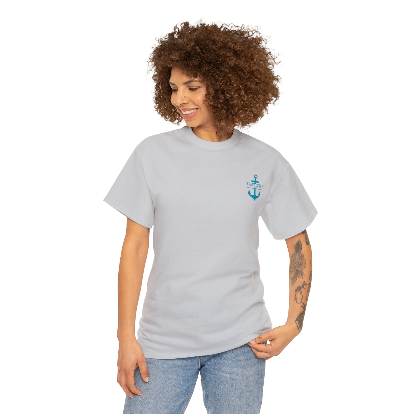 Space Coast Cape Canaveral Anchor Unisex Heavy Cotton Tee