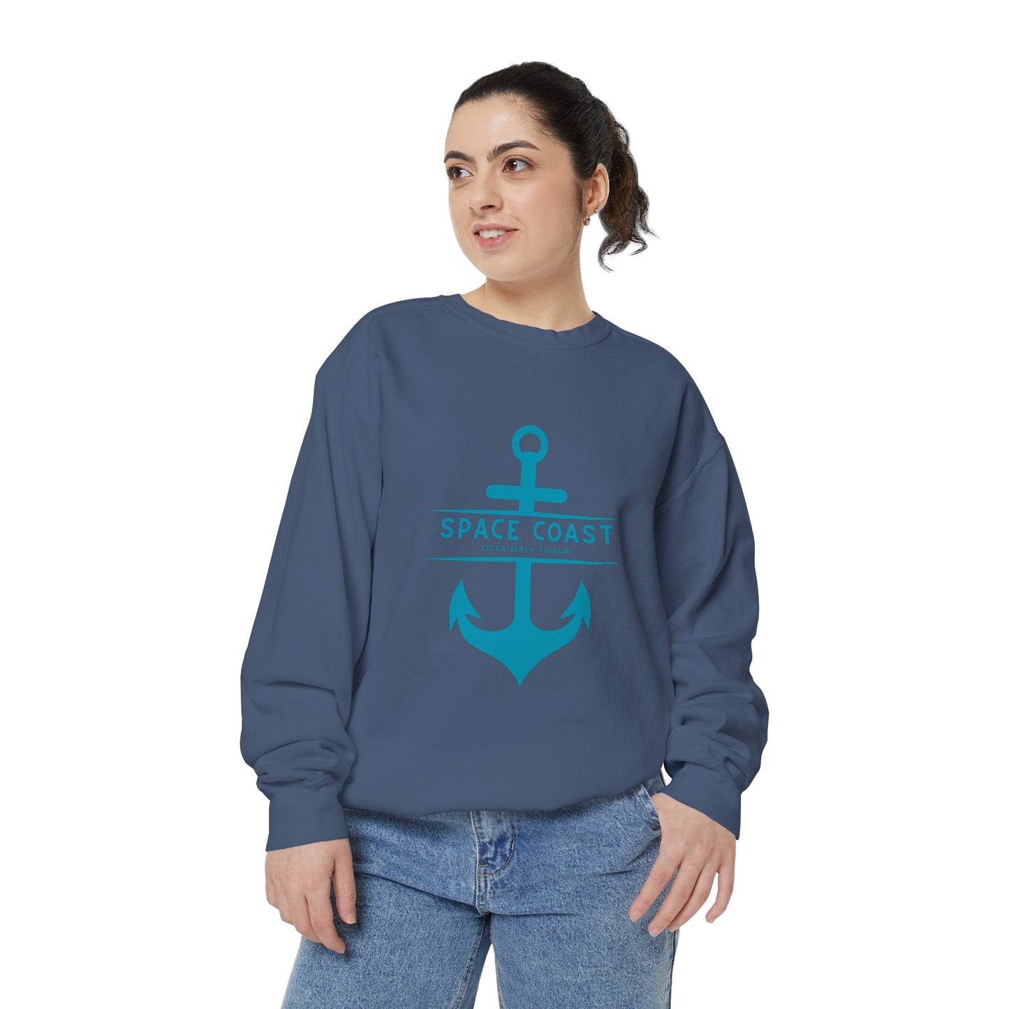 Cocoa Beach Anchor Unisex Garment-Dyed Sweatshirt