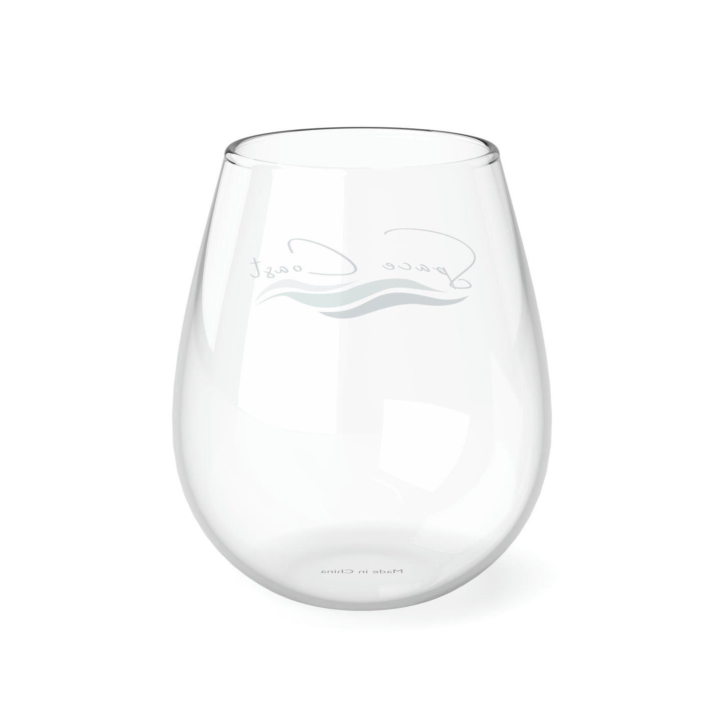 Space Coast Blue Stemless Wine Glass, 11.75oz