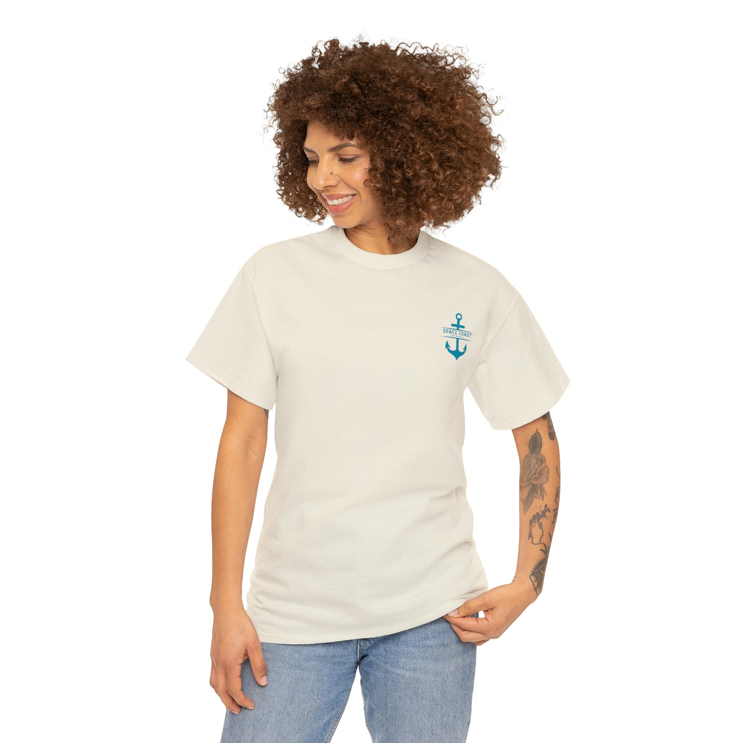 Space Coast Cape Canaveral Anchor Unisex Heavy Cotton Tee