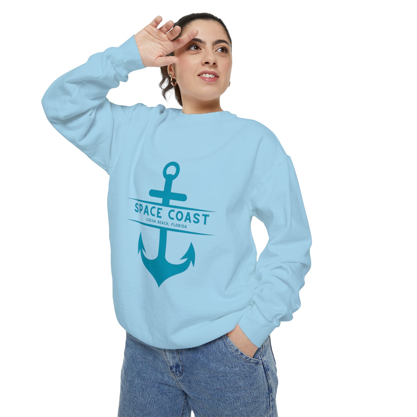 Cocoa Beach Anchor Unisex Garment-Dyed Sweatshirt