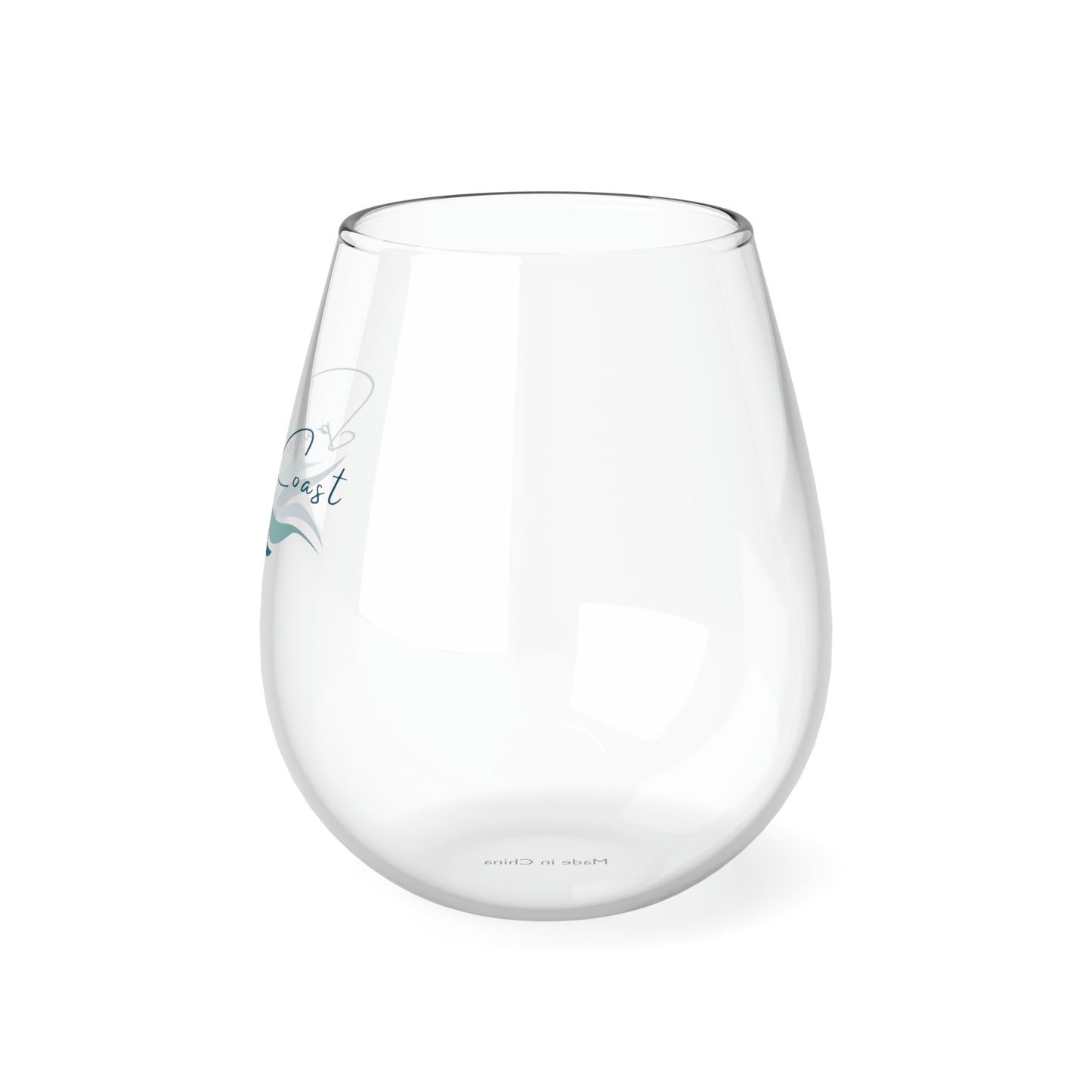 Space Coast Blue Stemless Wine Glass, 11.75oz