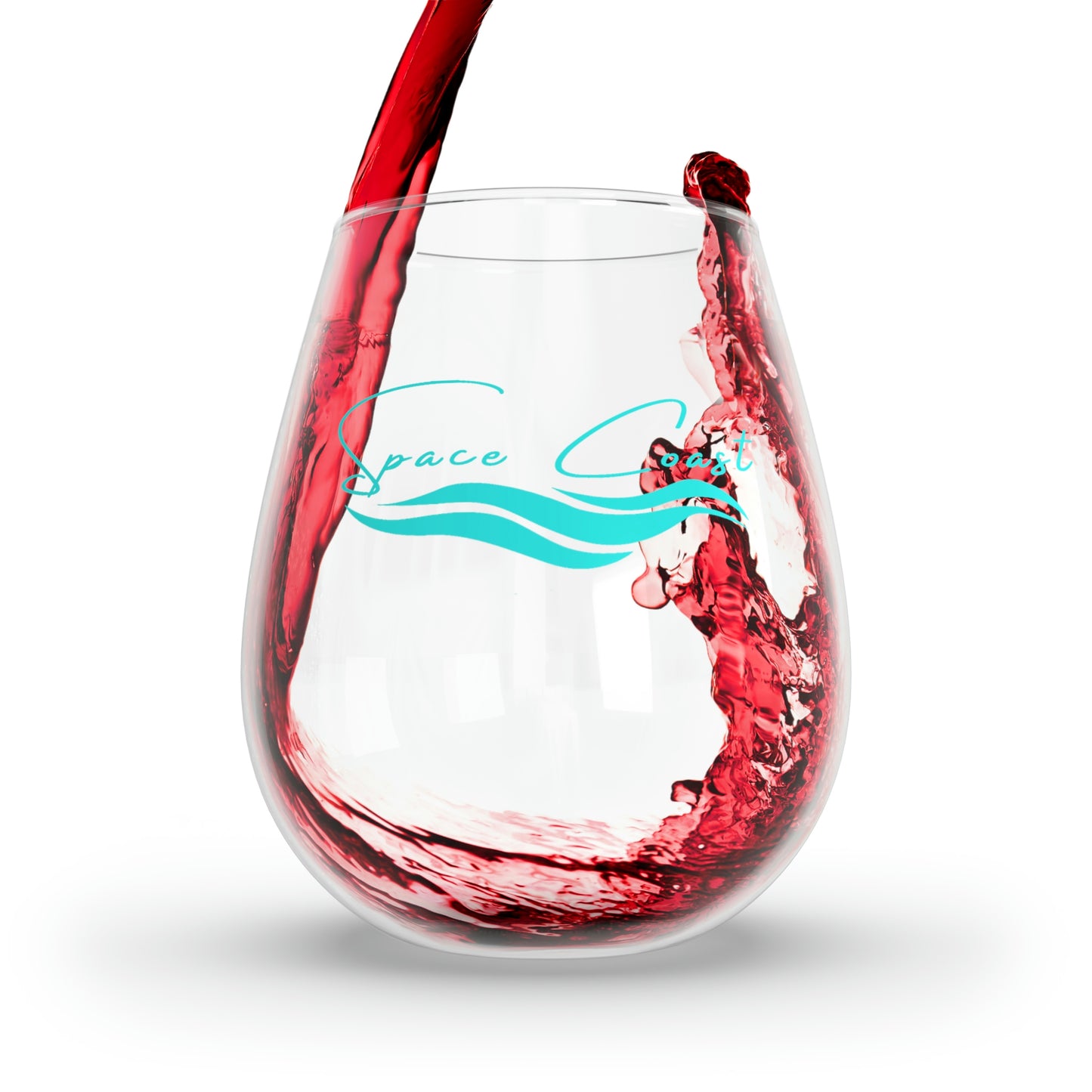 Space Coast Brands Teal Stemless Wine Glass, 11.75oz