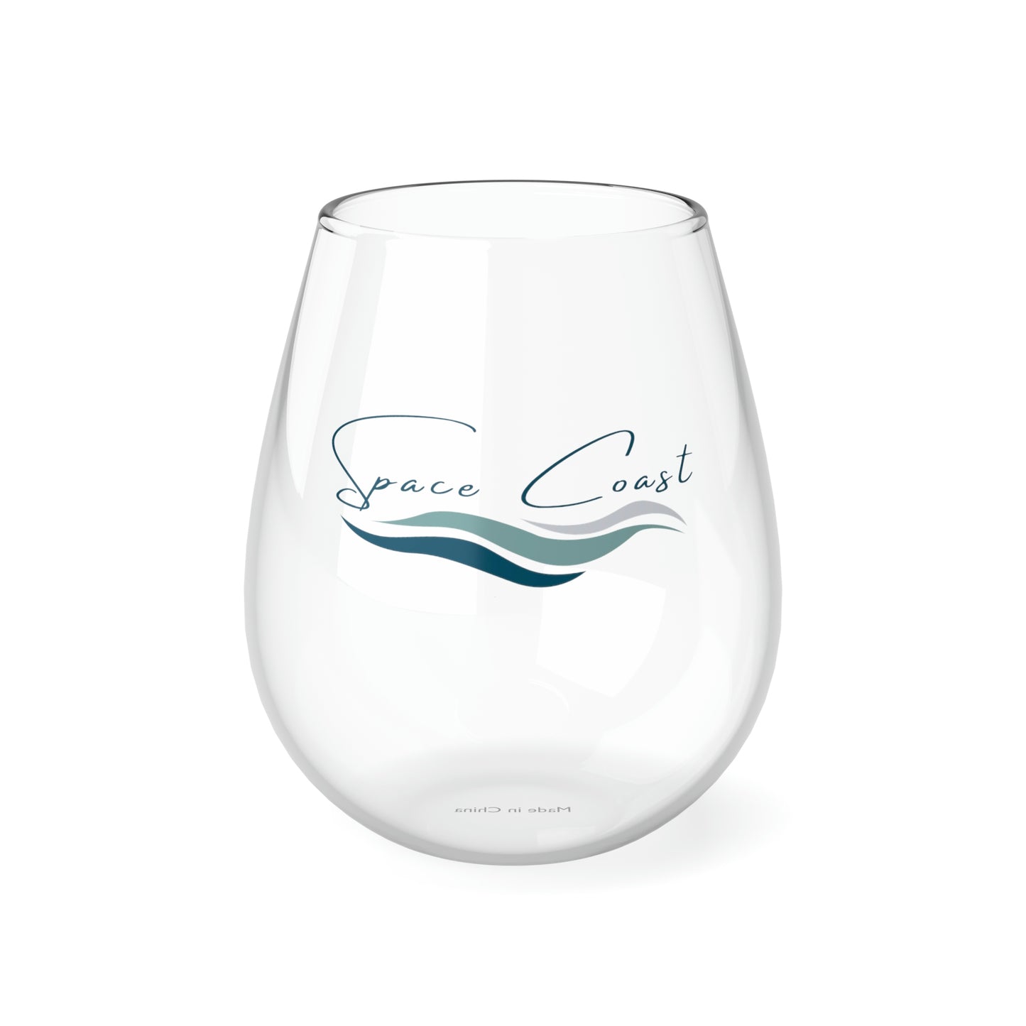 Space Coast Blue Stemless Wine Glass, 11.75oz