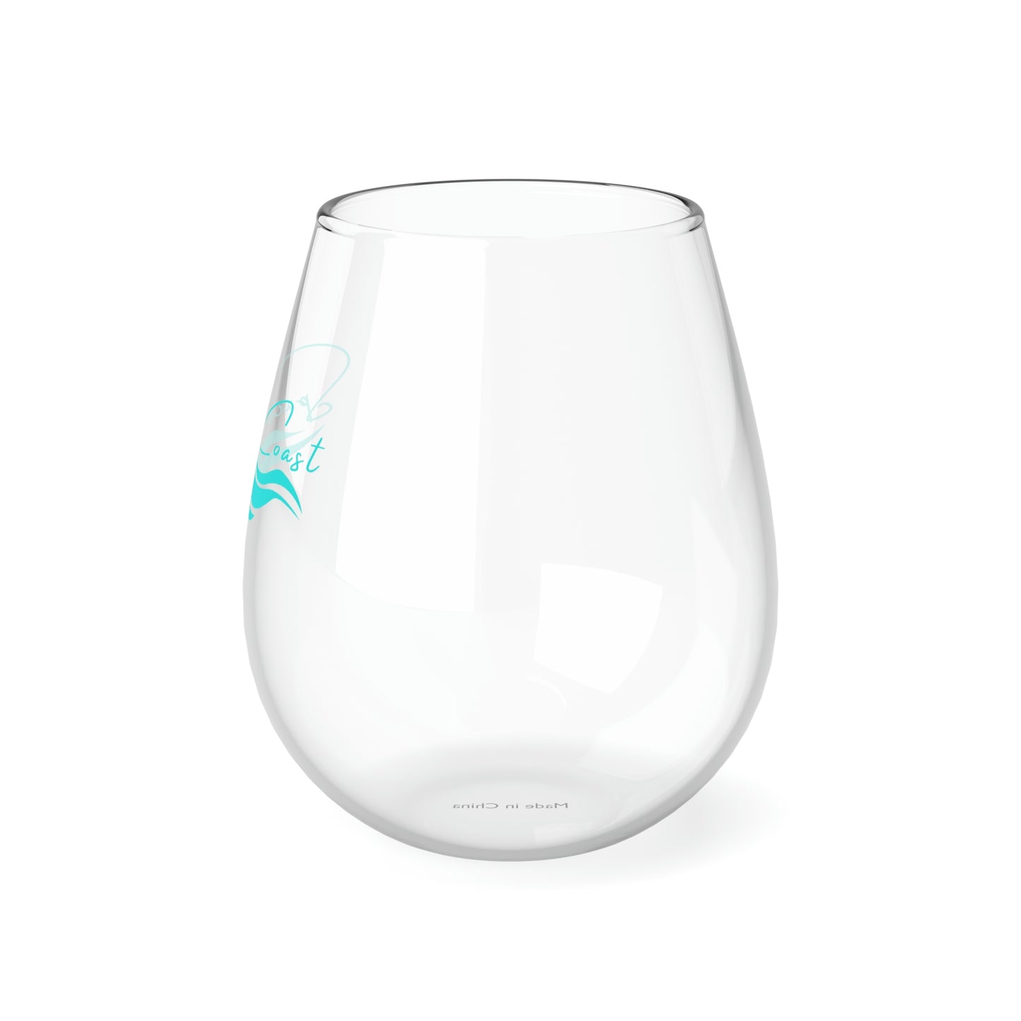 Space Coast Brands Teal Stemless Wine Glass, 11.75oz