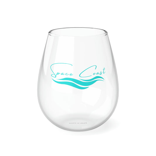 Space Coast Brands Teal Stemless Wine Glass, 11.75oz